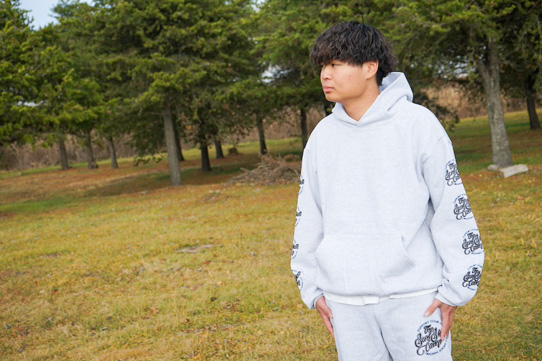 10%OFF -SURFSKATECAMP-/サーフスケートキャンプ  ORIGINAL LOGO HOODIE GRAY