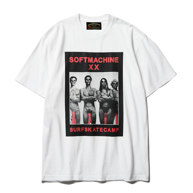 -SURFSKATECAMP-/サーフスケートキャンプ  SOFTMACHINE × SURFSKATECAMP PULL YOUR SOX UP-T WHITE